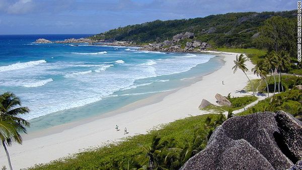 Grande Anse Beach, La Digue Island, Seychelle-szigetek
