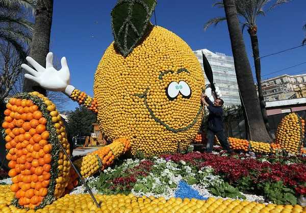 Készül egy vicces figura, narancsból és citromból (Kép: vosizneias com)